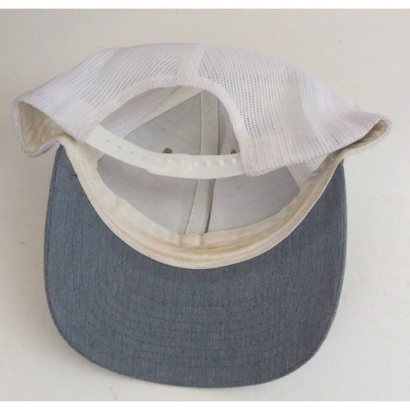 Gray Mesh Back Texas Leather Embossed Unisex Snapback Baseball Cap - Picture 6 of 7